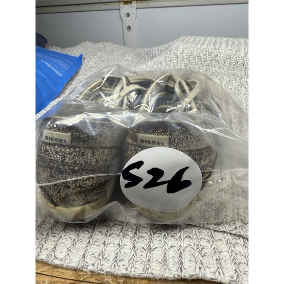 Diesel Sneaker Shoes Sz 5 Vintage 90's Y2K Leather White Brown Low Top Pointed - Picture 10 of 11